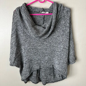 Gibson Women’s Cowl Neck Gray Knit Sweater Top size M in EUC